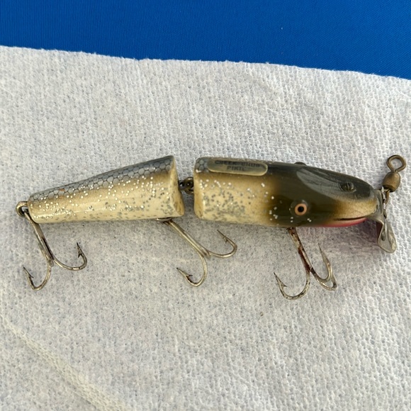 Leurre Creek Chub Vintage – Méné Bois 1601P Avec Boîte – Pêche Brochet/ Perche